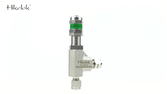 Valvola di sicurezza della pressione con valvola di sicurezza regolabile a molla proporzionale in acciaio inossidabile Hikelok 316